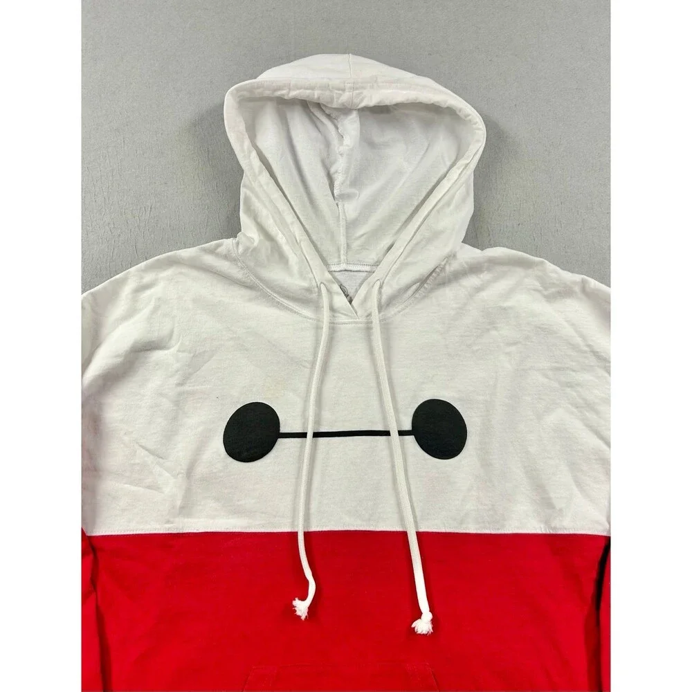 Disney Big Hero 6 Spirit Jersey Hoodie Red White Long Sleeve Pullover
